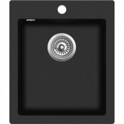 Мойка кухонная из искусственного камня AquaSanita Simplex SQS 100 601 W Black Metallic Мойка кухонная из искусственного камня AquaSanita Simplex SQS 100 601 W Black Metallic
