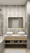 Зеркало Континент Burzhe LED 80x70 ореольная теплая подсветка и Б/К сенсор Зеркало Континент Burzhe LED 80x70 ореольная теплая подсветка и Б/К сенсор