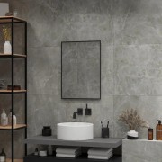 Зеркало Континент Amer Black LED 60x70 с подсветкой и Б/К сенсором Зеркало Континент Amer Black LED 60x70 с подсветкой и Б/К сенсором