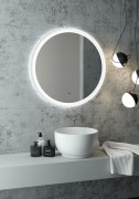 Зеркало Континент Planet White LED D1000 ореольная холодная подсветка и Б/К сенсор Зеркало Континент Planet White LED D1000 ореольная холодная подсветка и Б/К сенсор