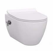 Унитаз подвесной Idevit Alfa Rimless SETK3104-2617-001-1-6000 с функцией биде и сиденьем Ultra Slim Antibacterial Duroplast Унитаз подвесной Idevit Alfa Rimless SETK3104-2617-001-1-6000 с функцией биде и сиденьем Ultra Slim Antibacterial Duroplast