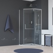 Душевой уголок RGW Hotel HO-084 90x90 стекла матовые (сатинат), профиль хром Душевой уголок RGW Hotel HO-084 90x90 стекла матовые (сатинат), профиль хром