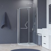 Душевой уголок RGW HO-081 100x100 стекла матовые-сатинат, профиль хром Душевой уголок RGW HO-081 100x100 стекла матовые-сатинат, профиль хром