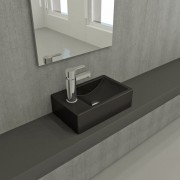 Умывальник Bocchi Milano 1418-004-0326 37x23 черный матовый Умывальник Bocchi Milano 1418-004-0326 37x23 черный матовый