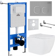 Комплект инсталляции Roxen StounFix Slim 568244 клавиша хром матовый Комплект инсталляции Roxen StounFix Slim 568244 клавиша хром матовый