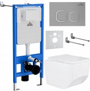 Комплект инсталляции Roxen StounFix Slim 568544 клавиша хром матовый Комплект инсталляции Roxen StounFix Slim 568544 клавиша хром матовый