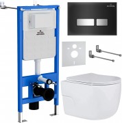 Комплект инсталляции Roxen StounFix Slim 646666 клавиша черная Комплект инсталляции Roxen StounFix Slim 646666 клавиша черная