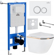Комплект инсталляции Roxen StounFix Slim 728092 клавиша белый глянец Комплект инсталляции Roxen StounFix Slim 728092 клавиша белый глянец