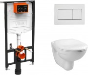 Унитаз подвесной Vitra Normus L-box 9773B003-7206 инсталляция с клавишей и унитазом Унитаз подвесной Vitra Normus L-box 9773B003-7206 инсталляция с клавишей и унитазом