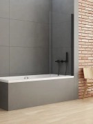 Шторка на ванну New Trendy NEW SOLEO BLACK P-0040 90x140
