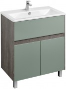 Тумба с умывальником Акватон Форест 75 дуб рошелье/сумеречный голубой