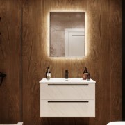 Зеркало Benetto Белладжио 60x80 с LED-подсветкой, профиль хром Зеркало Benetto Белладжио 60x80 с LED-подсветкой, профиль хром