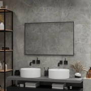 Зеркало Континент Amer Black LED 100x70 с подсветкой и Б/К сенсором Зеркало Континент Amer Black LED 100x70 с подсветкой и Б/К сенсором