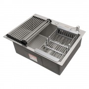 Мойка кухонная ARFEKA ECO AR 600*500 с коландером, роллер-матом и дозатором SATIN Мойка кухонная ARFEKA ECO AR 600*500 с коландером, роллер-матом и дозатором SATIN