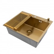 Мойка кухонная ARFEKA ECO AR 600*500 с роллер-матом и дозатором GOLD Мойка кухонная ARFEKA ECO AR 600*500 с роллер-матом и дозатором GOLD