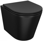 Унитаз подвесной Iddis Calipso CALR3BMi25 51,5x35,5 сиденье Duroplast, микролифт, черный Унитаз подвесной Iddis Calipso CALR3BMi25 51,5x35,5 сиденье Duroplast, микролифт, черный