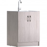 Тумба под нержавеющую мойку Домино 60x60 Дуб Серый D6060DG