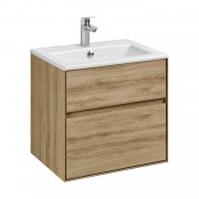 Тумба Акватон Либерти 60 Дуб Эльвезия с умывальником Элина 60