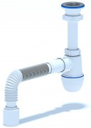 Сифон Ани Пласт 1 1/2"*40 с гибкой трубой 40*50