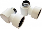 Уголок подключения Fincopper 3/4" x 1/2" г/ш белый (пара) Уголок подключения Fincopper 3/4" x 1/2" г/ш белый (пара)