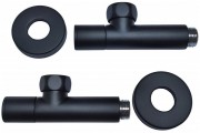 Угловой вентиль колпачковый Fincopper 1/2"х1/2" ш/ш черный (пара) Угловой вентиль колпачковый Fincopper 1/2"х1/2" ш/ш черный (пара)