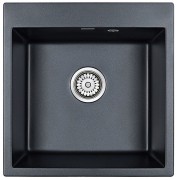 Мойка кухонная Paulmark Kante 50 PM105152-BLM 51х52 черный металлик