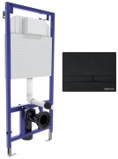 Инсталляция для унитаза Berges Novum F5 с черной матовой кнопкой 040255 Инсталляция для унитаза Berges Novum F5 с черной матовой кнопкой 040255