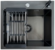 Мойка кухонная Blantek LS-5848B Nano black Мойка кухонная Blantek LS-5848B Nano black