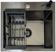 Мойка кухонная Blantek LS-5050HN Honeycomb Nano black Мойка кухонная Blantek LS-5050HN Honeycomb Nano black