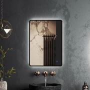 Зеркало Roxen Simon Black 50x70 с LED подсветкой Зеркало Roxen Simon Black 50x70 с LED подсветкой