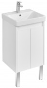 Тумба Акватон Сканди Doors 45 белый глянец/матовый с умывальником Адриана 45