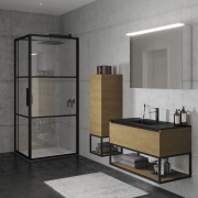 Душевой уголок Riho Grid 110x80 стекла прозрачные, профиль черный