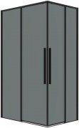 Душевой уголок Grossman Galaxy 110x90 стекло тонированный / профиль черный матовый