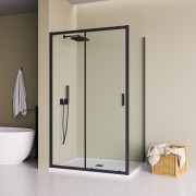 Душевой уголок Benetto BEN_903_BL_C 120x80 стекла прозрачные, профиль черный Душевой уголок Benetto BEN_903_BL_C 120x80 стекла прозрачные, профиль черный