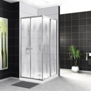Душевой уголок BelBagno UNO-195-A-2-100-CH-CR 100x100 стекло шиншилла / профиль хром