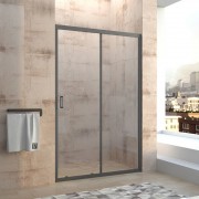 Душевая дверь Veconi VN40B 120x185 стекла прозрачные, профиль черный Душевая дверь Veconi VN40B 120x185 стекла прозрачные, профиль черный