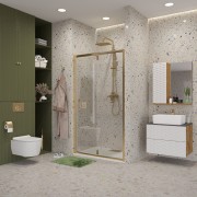 Душевая дверь Niagara NG-43-12AG 120x195 стекла прозрачные, профиль золото Душевая дверь Niagara NG-43-12AG 120x195 стекла прозрачные, профиль золото