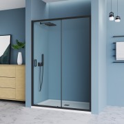 Душевая дверь Benetto BEN_902_BL_C 160x195 стекла прозрачные, профиль черный Душевая дверь Benetto BEN_902_BL_C 160x195 стекла прозрачные, профиль черный