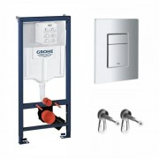 Инсталляция для унитаза Grohe Rapid SL 38536001 с клавишей Grohe Skate Cosmopolitan 38732000 хром Инсталляция для унитаза Grohe Rapid SL 38536001 с клавишей Grohe Skate Cosmopolitan 38732000 хром