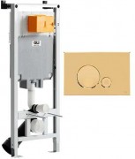 Инсталляция OLI 80 с клавишей смыва Globe золото Инсталляция OLI 80 с клавишей смыва Globe золото