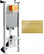 Инсталляция OLI 80 с клавишей смыва Slim золото Инсталляция OLI 80 с клавишей смыва Slim золото