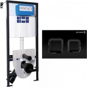 Инсталляция для унитаза Pestan Sava Fix Slim SET40006471 с клавишей смыва черный матовый Инсталляция для унитаза Pestan Sava Fix Slim SET40006471 с клавишей смыва черный матовый