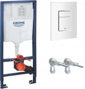 Инсталляция для подвесного унитаза Grohe Rapid Sl 38772SH0 3 в 1, клавиша альпин белый Инсталляция для подвесного унитаза Grohe Rapid Sl 38772SH0 3 в 1, клавиша альпин белый
