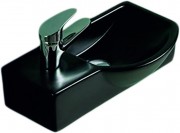 Умывальник накладной/подвесной Santiline SL-2013RMB 45,5x22 черный матовый (правый)