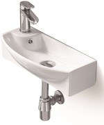 Умывальник накладной/подвесной Santiline SL-2013R 45,5x22 белый (правый)