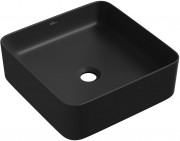 Умывальник накладной Wellsee Mint 338103000 38x38 черный матовый Умывальник накладной Wellsee Mint 338103000 38x38 черный матовый