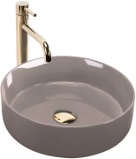 Умывальник накладной Rea Sami Beige Shiny U6382 коричневый глянец Умывальник накладной Rea Sami Beige Shiny U6382 коричневый глянец