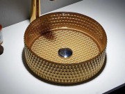 Умывальник накладной CeramaLux GL05 36x36 золото Умывальник накладной CeramaLux GL05 36x36 золото