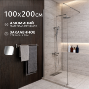 Душевая стенка Saniteco Walk-In SN-W6TC100 (100x200, прозрачное стекло, хромированный профиль) Душевая стенка Saniteco Walk-In SN-W6TC100 (100x200, прозрачное стекло, хромированный профиль)