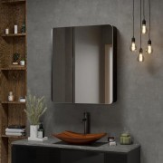 Шкаф с зеркалом Континент Eltoro LED 76x85 с подсветкой и сенсорным управлением Шкаф с зеркалом Континент Eltoro LED 76x85 с подсветкой и сенсорным управлением